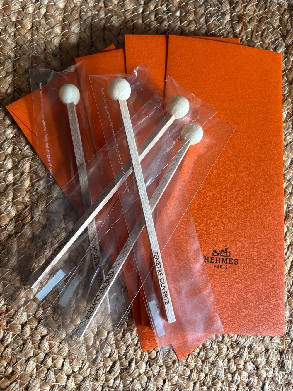 Hermès Orange Scent Sampling Stirrers Set of 4